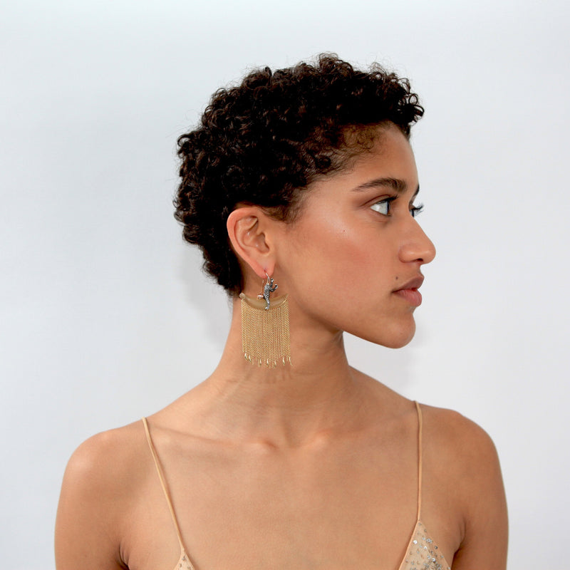 Big online chain earrings