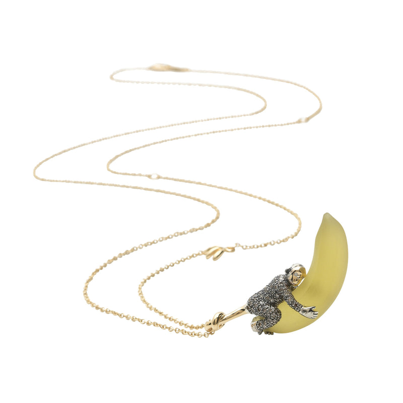 Monkey on Banana Necklace Necklaces Bibi van der Velden
