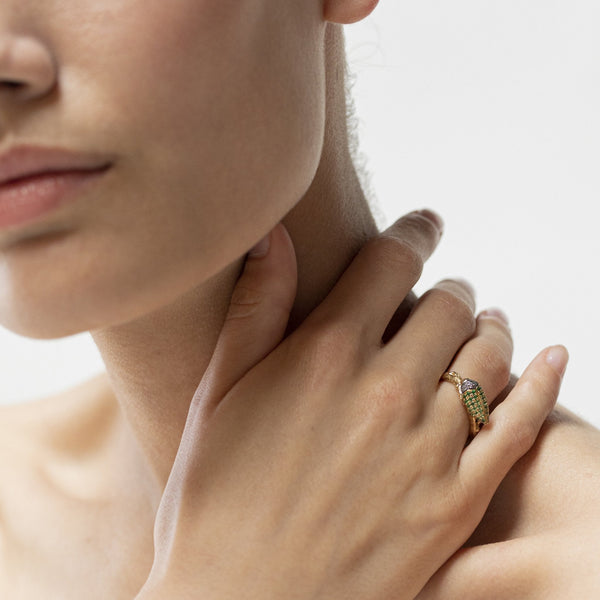 Scarab Ring Green Rings Bibi van der Velden