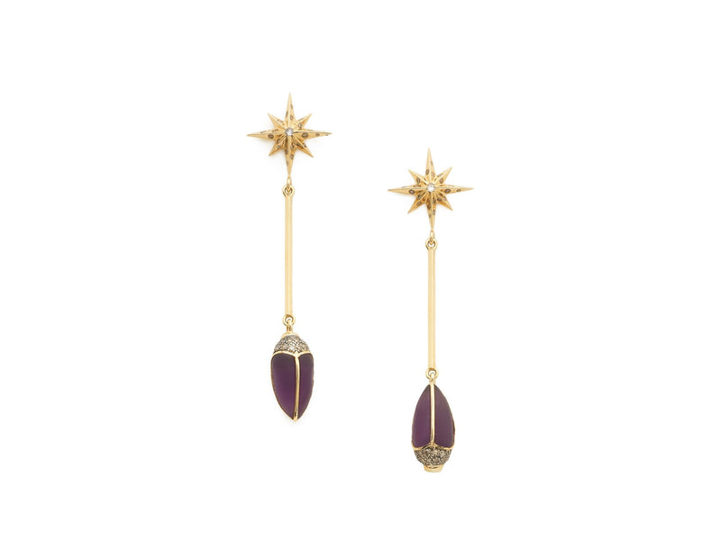 Scarab Star Earrings Earrings Bibi van der Velden