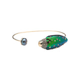 Scarab and Pearl Bangle Bracelets Bibi van der Velden