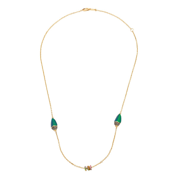 Short Scarab Rainbow Necklace Necklaces Bibi van der Velden