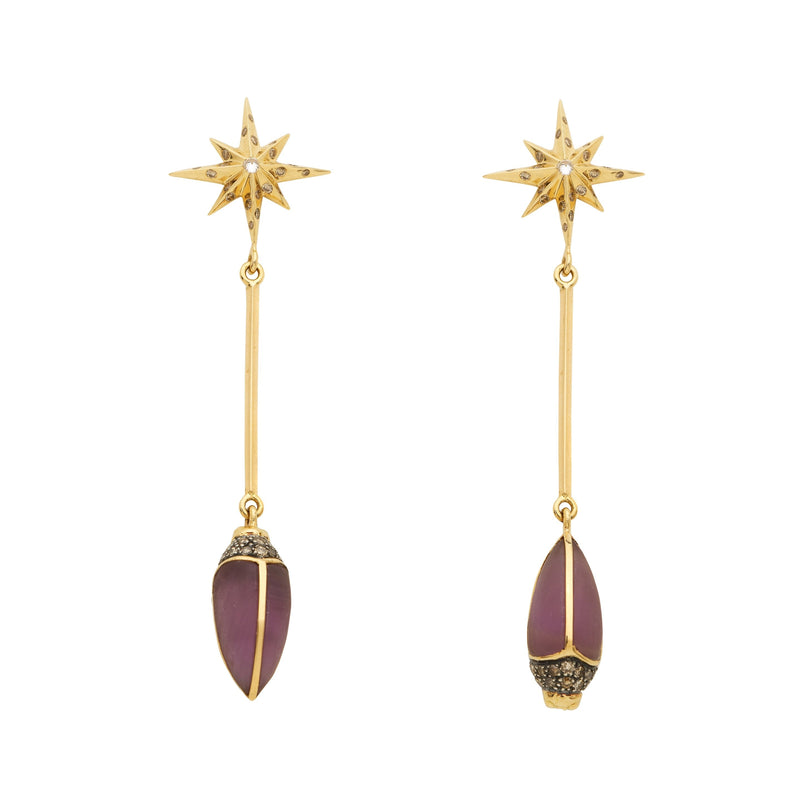 Scarab Star Earrings Earrings Bibi van der Velden