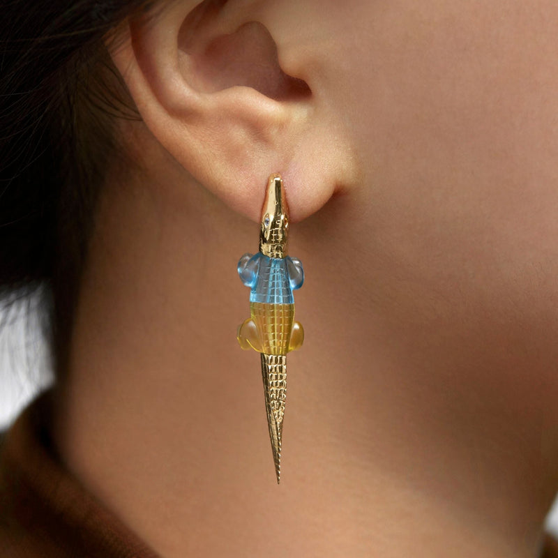 The Ukrainian Alligator Earrings Bibi van der Velden