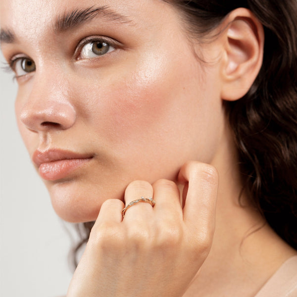 Wave Stackable Ring Three Rings Bibi van der Velden