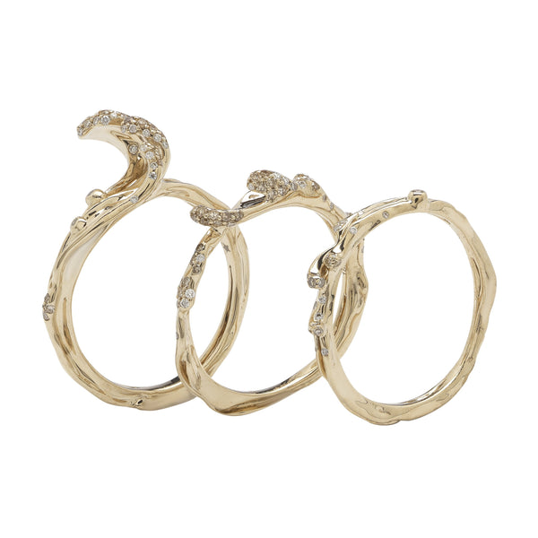 Wave Stackable Ring Two Rings Bibi van der Velden