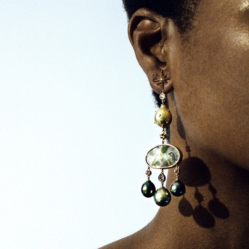 Galaxy One-Off Girandole Earrings Earrings Bibi van der Velden