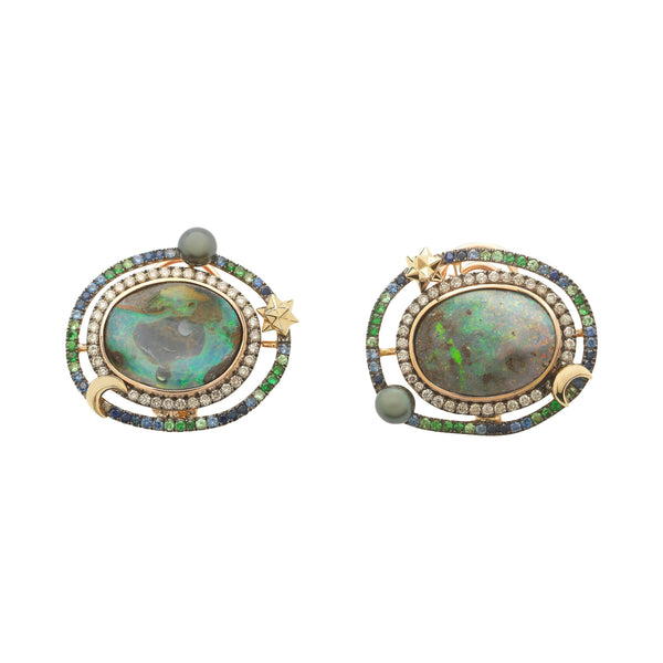 Galaxy Opal Orb Earrings Earrings Bibi van der Velden