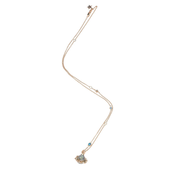 Galaxy Orb Necklace with Stars Necklaces Bibi van der Velden
