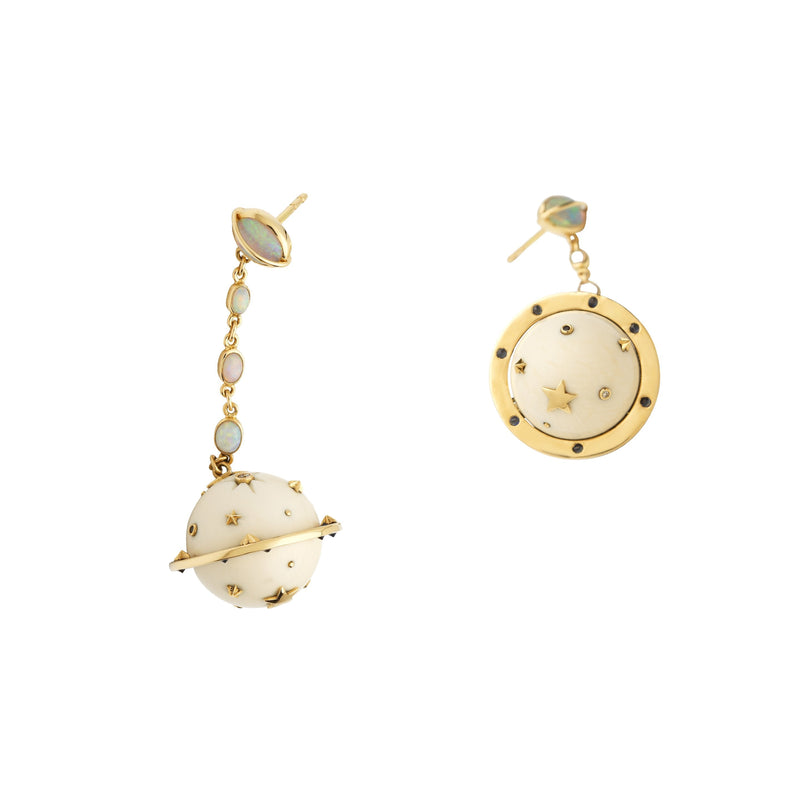 Mammoth Galaxy Saturn Earrings Earrings Bibi van der Velden