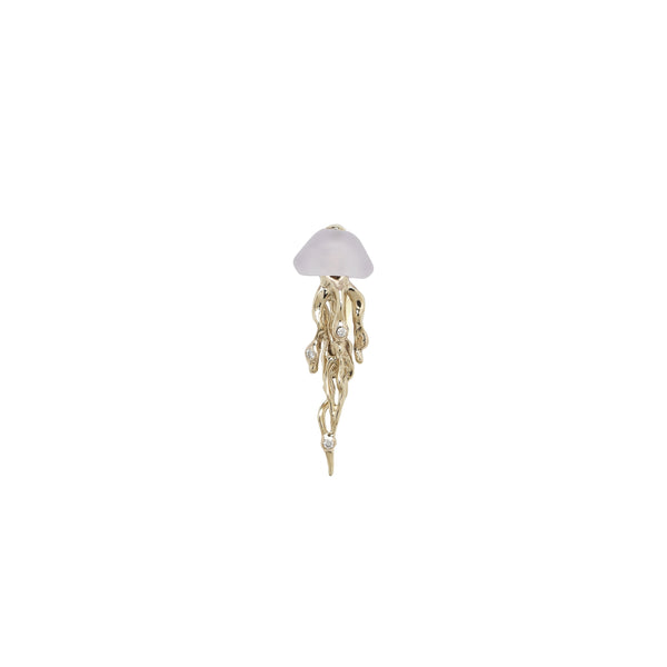 Jellyfish Stud White Gold Earrings Bibi van der Velden
