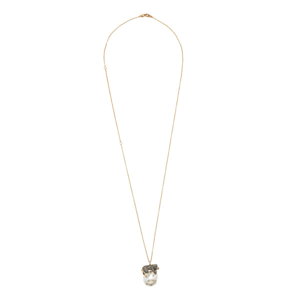 Lion on Pearl Necklace Necklaces Bibi van der Velden
