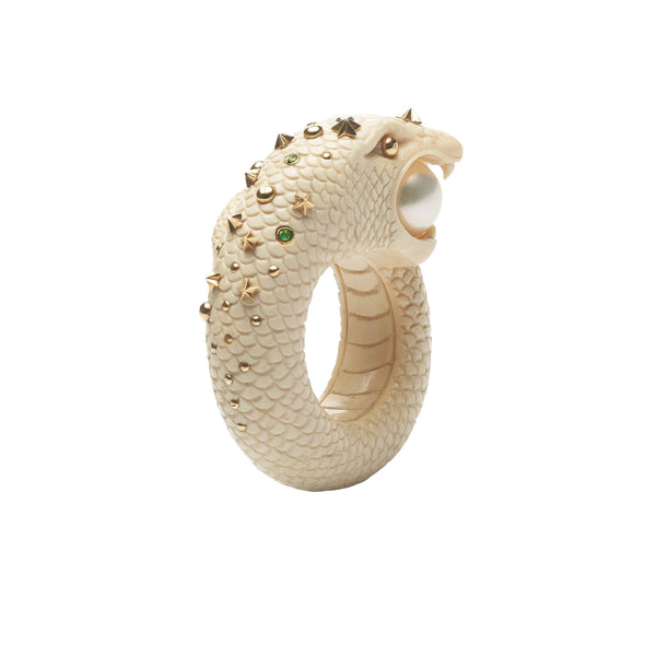 Mammoth Sea Snake Ring Rings Bibi van der Velden