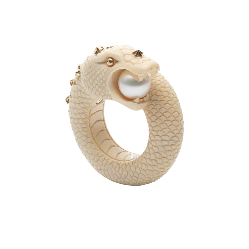 Mammoth Sea Snake Ring Rings Bibi van der Velden