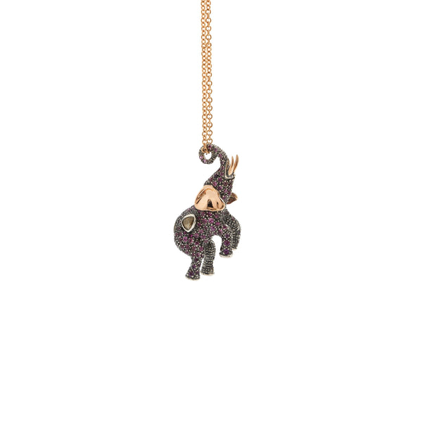 Pink Elephant Necklace Necklaces Bibi van der Velden