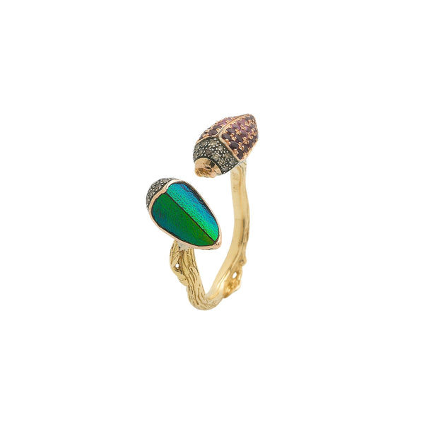 Floaty Scarab Stackable Ring Rings Bibi van der Velden