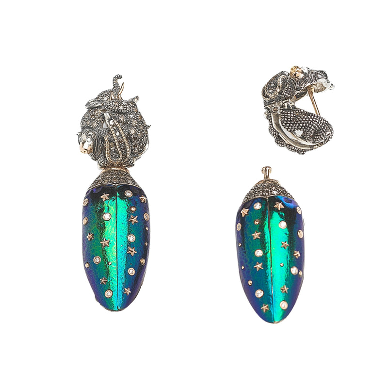 Animal Earrings Scarab Wings Earrings Bibi van der Velden