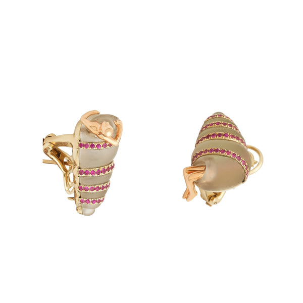 Man in Shell Earrings Earrings Bibi van der Velden