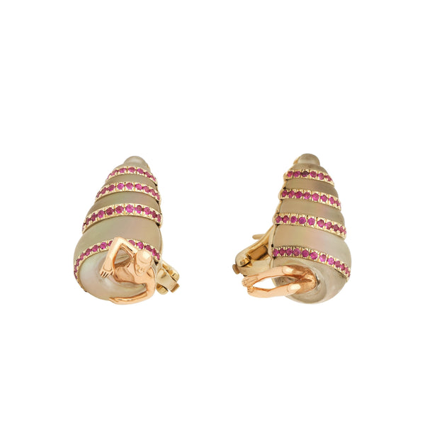 Man in Shell Earrings Earrings Bibi van der Velden