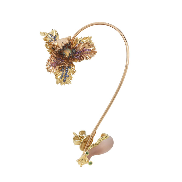Tulip and Slug Ear Cuff Earrings Bibi van der Velden